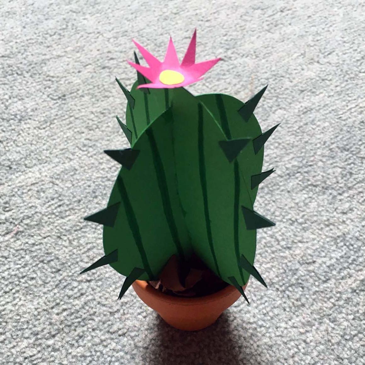 Kaktus aus Pappe